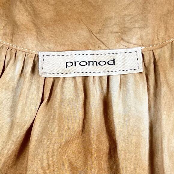 Women's Boho‎ Long Sleeve Blouse Medium Peasant Ombré Cotton Pumpkin Cottagecore - Picture 5 of 11